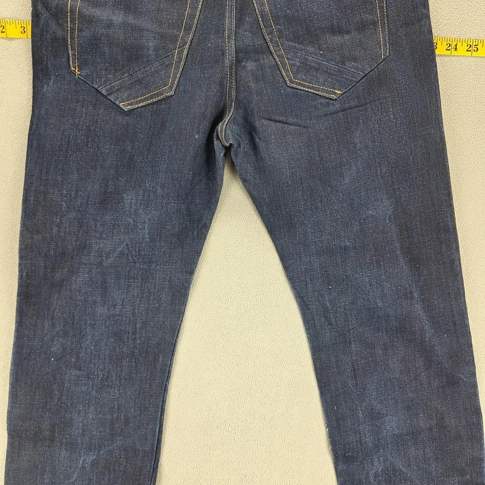 Maurizio Massimino Jeans Mens Blue Selvedge Made In Italy Raw Hem Fits 31x28